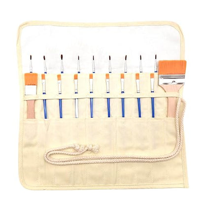 Funny live Paint Brush Holder Art Supplies, Artist Paint Brush & Storage Organizer Roll-Up Case Bag, Protect Acrylic Oil Watercolor Paintbrushes (Sunflower 20 Slot Pockets) - color: Sunflower 20 Slot Pockets