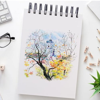 Sketch Book, 5.5" x 8.5" Sketchbook with 60 Sheets (68lb/100gsm), 1 Pack Drawing Pad Acid Free Drawing Book Sketch Pad for Kids Adults Beginners Artists - color: Black 1