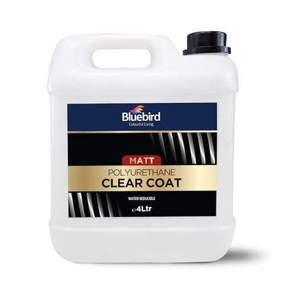 Bluebird Polyurethane Clear Coat for Furniture, Paintings, Water-Based Professional Varnish (Matt, 135.2 Fl Oz) - color: Matt, size: 135.2 Fl Oz