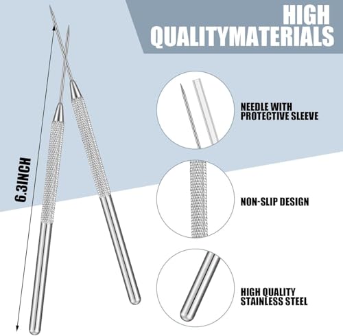 Outus 8 Pieces Clay Needle Tools Ceramic Detail Pottery Sculpture Needle Detail Modeling Clay Tool Kit