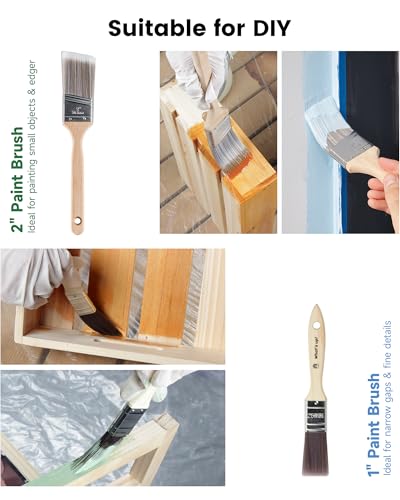 VOOMEY 28PCS Paint Roller Kit with Extension Pole, 9" & 4" Rollers Set - style: 28pcs 9inch paint roller kit