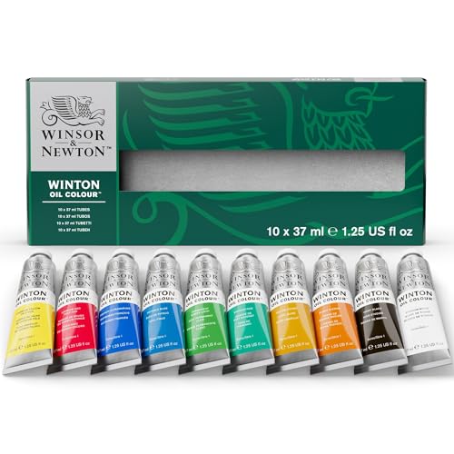 Winsor & Newton Winton Oil Color Paint, Starter Set, 10 x 37ml Tubes, 1.25 Fl Oz (Pack of 10) - style: Starter Set - 10 x 37ml