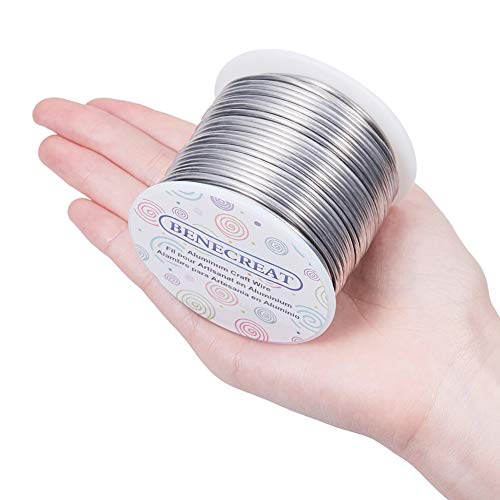 BENECREAT 12 Gauge Aluminum Wire - 100FT Tarnish Resistant Craft Wire for Jewelry, Beading, Sculpting, Model Making (Primary Colors) - size: 12 Gauge (2mm)