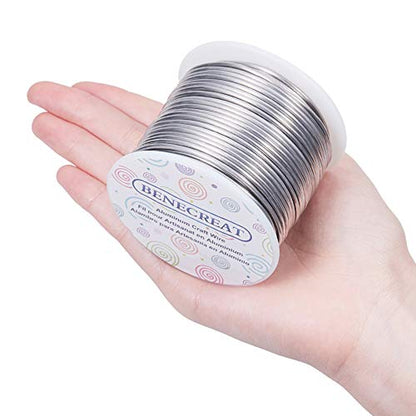 BENECREAT 12 Gauge Aluminum Wire - 100FT Tarnish Resistant Craft Wire for Jewelry, Beading, Sculpting, Model Making (Primary Colors) - size: 12 Gauge (2mm)