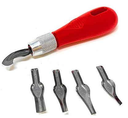 ESSDEE Block Printing Baren Tool Kit Includes 5 Lino Cutters, Lino Handle, 2 SoftCut Discs and Storage Unit || Used in Art, Craft and Carving Stamps || Made from UK