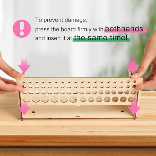Wooden Paint Brush Holder Artist Brush Holder 67 Hole Paintbrush Holder Desktop Organizer Wood Paint Brush Rack for Pens Pencils and Art Tools