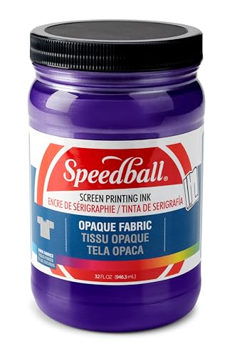 Speedball 004826 Opaque Fabric Screen Printing Ink, 32 fl. oz., Amethyst - color: Amethyst