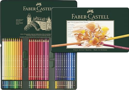 Polychromous Colored Pencil Set In Metal Tin 60pc - size: 60 Count (Pack of 1), style: Polychromos Colour Pencil