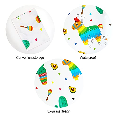 2pcs Cactus Llama Taco Table Cloth for Mexican Final Fiesta Party Decoration Bachelorette Party, Disposable Rectangle Cinco De Mayo Party Tablecovers, Summer Beach Mexican Party Party Supplies