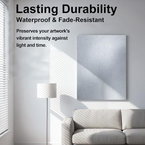 YULL 7.6 oz/225 ml Metallic Silver Acrylic Paint Tubes, Thick Opaque Waterproof Silver Acrylic Paint for Wood/Canvas/Metal/Plastic/Furniture, Non-Toxic Water-Based Washable Indoor/Outdoor Craft Paints - color: Silver (Metallic)