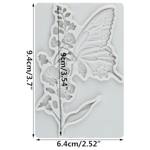 Butterfly Silicone Mold Flower and Butterfly Polymer Clay Molds - color: Style E