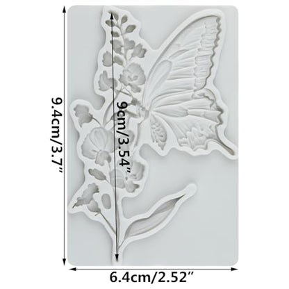Butterfly Silicone Mold Flower and Butterfly Polymer Clay Molds - color: Style E