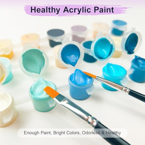Bougimal 6 Pack Paint by Numbers Kit for Beginners, 11" W x 14" L Cocktail 1 DIY Acrylic Paint Set on Canvas Without Frame in Box, Kids Paint by Numbers Kits for Home Decor & Birthday Gift - color: Cocktail 1, size: 11" W x 14"L