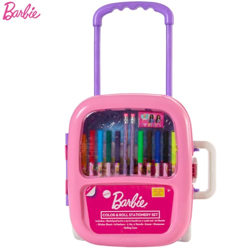 Barbie Color and Roll Activity Set with Carrying Case, Stickers, & Art Supplies - style: Barbie