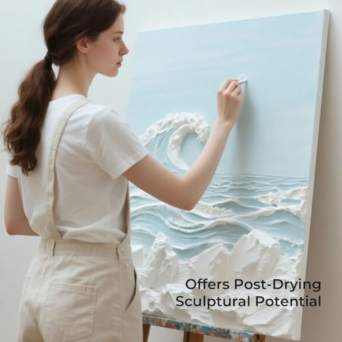 Nicpro Modeling Paste 3840ml/197.5 oz for Acrylic Painting | High-Density Acrylic Medium for Texture, Thickness, Structural Molding Paste for Art Projects, DIY, 3D Effect - size: 3840 ml