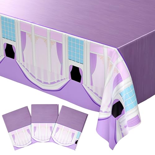 Blue Orchards Fashion Game Tablecover (Pack of 3) - 108"x54" XL – Immersive Dress Up Party Supplies, Backdrop, Accent, Runway Theme Decoration, Kids and Girls Fashionista Birthday Plastic Tablecloth - color: Fashion Game (Pack of 3)