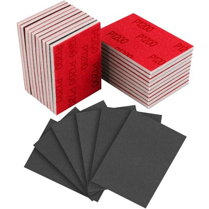 24Pcs Sanding Sponge 1200 Grit Wet Dry Soft Foam Hand Sander Block - size: 24pcs 1200 Grit, style: Aluminum