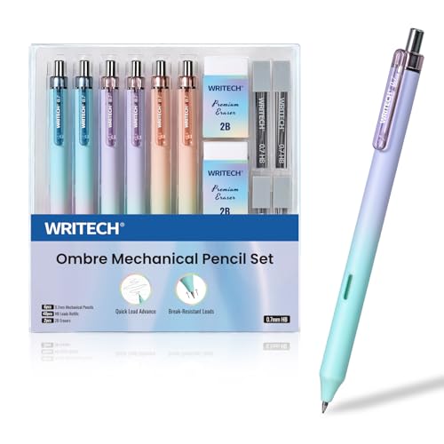 WRITECH Up Mechanical Pencil Set, 0.7mm Gradient, 6ct
