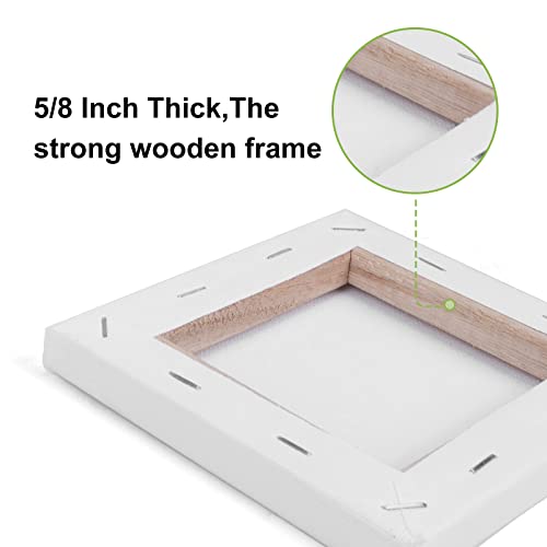 4 Packs Stretched Canvases for Painting with 3x5in,5x7in,8x10in,10x12in, Primed Canvas,Blank Painting Canvas for Oil & Acrylic Paint. - size: 4 Packs - 4 Sizes (3x5 5x7 8x10 10x12)