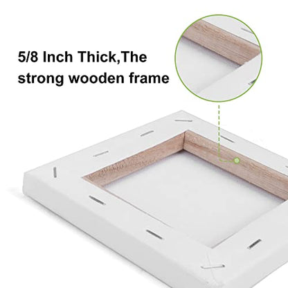 4 Packs Stretched Canvases for Painting with 3x5in,5x7in,8x10in,10x12in, Primed Canvas,Blank Painting Canvas for Oil & Acrylic Paint. - size: 4 Packs - 4 Sizes (3x5 5x7 8x10 10x12)