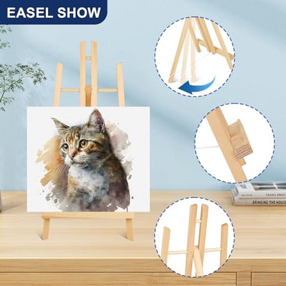 ESRICH 15PCS 17 Inch Tabletop Easels, Easel Stand for Painting | Tripod, Painting Party Easel, Kids Student Desktop Easel for Painting, Paint Easel for Canvas Paint - style: 15