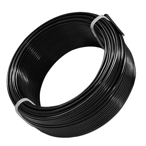 12 Gauge Aluminum Wire, 105 Feet 2mm Bendable Metal Craft Wire for Sculpting, Armature, Jewelry Making, Floral Making, Doll Making, Modelling, Crafting, Bonsai Training (Black) - color: Black