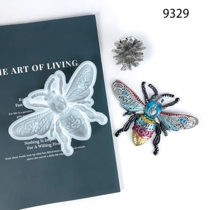 3D Resin Casting Molds Set, Decorative Bee and Butterfly Wall Art Silicone Molds, DIY Craft Making Tools, Epoxy Resin Silicone Mould