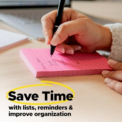 Post-it Super Sticky Notes, 3 x 3 in, Supernova Neons, 24 Pads | School Supplies and Oﬃce Supplies, 2X the Sticking Power - size: 24 Pads – 70 Sheets Each