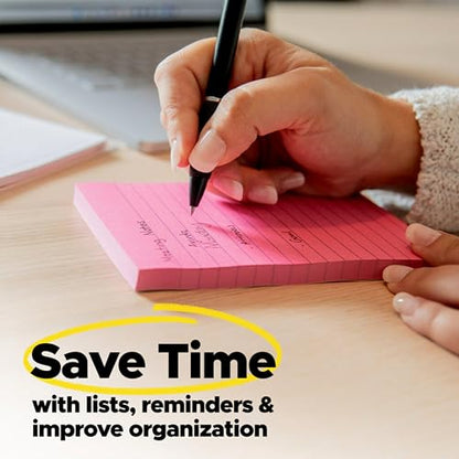 Post-it Super Sticky Notes, 3 x 3 in, Supernova Neons, 24 Pads | School Supplies and Oﬃce Supplies, 2X the Sticking Power - size: 24 Pads – 70 Sheets Each