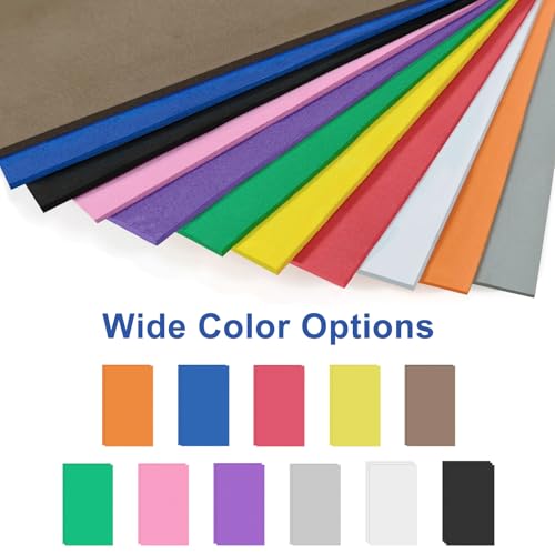 24Pcs 3mm 3D EVA Foams Embroidery: 5.92x9in Embroidery Foam - EVA Craft Foam Sheets for Arts & Machine Embroidery 11 Colors