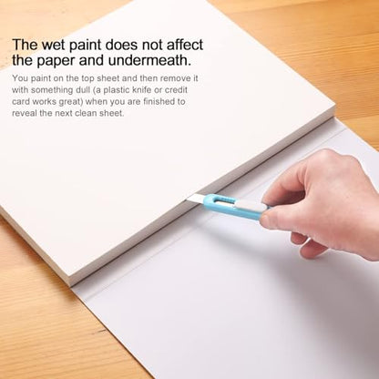 ArtBeek Watercolor Paper Block, Watercolor Block 100% Cotton Paper Pad 140g/300GSM (9X12 Hot Press) - size: Hot Press 9x12