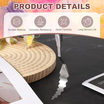 MECCANIXITY 2pcs HM#4 Palette Knives 19mm Width Stainless Steel Spatula Painting Pallet Knife with Stainless Steel Handle for Oil Painting Acrylic Canvas Mixing Spreading - style: HM#4 + 19mm