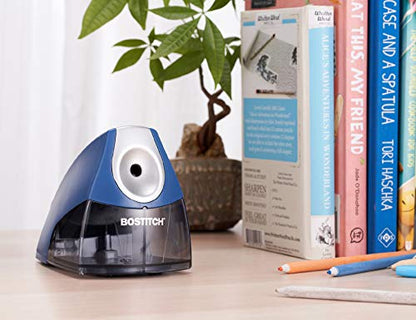Bostitch Office Electric Pencil Sharpener for Classroom & Desk Use, Heavy-Duty Stall-Free Motor, High-Capacity Shavings Tray, Dark Blue - color: Dark Blue