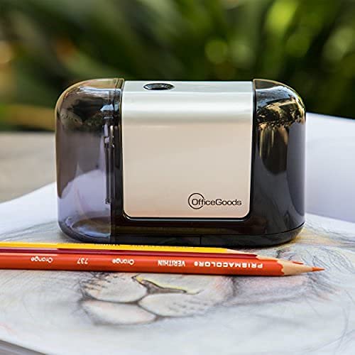 OfficeGoods Mini-Pro Electric Pencil Sharpener, Cordless, Black - color: Black