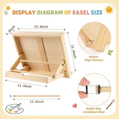 Tabletop Easels for Kids Painting with Paper Roll Dispenser
