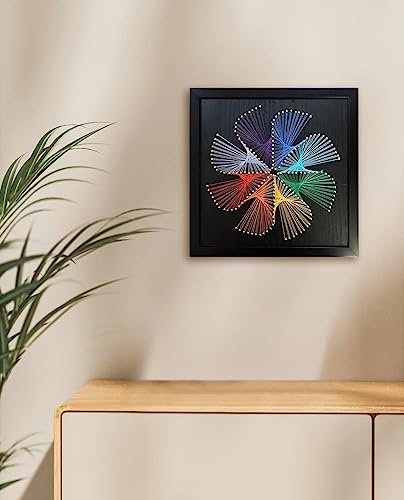THOUDONER DIY 3D String Art Crafts Kit for Adults Beginner Unique Gift,Windmill(11.8inch*11.8inch).