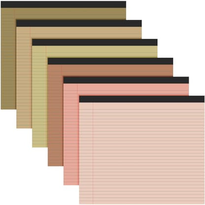 Lincia 6 Pcs Legal Pads Landscape Notebook, Stylish Color - color: Stylish Color