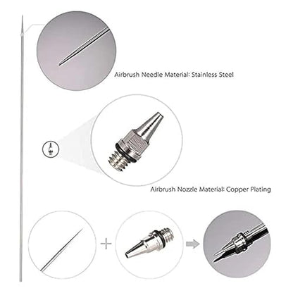 HUBEST 0.5mm Airbrush Needle Nozzle Kit, 3 Sets for Iwata Master - size: 0.5MM