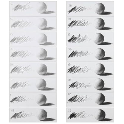 Cezanne Graphite Drawing Pencils Set - 3H, Set of 12 Break-Resistant Graphite Lead, Easy-to-Sharpen Sketch Pencils, Master Artist Quality Graphite Pencils for Technical and Artistic Drawing - color: 3H, size: Set of 12