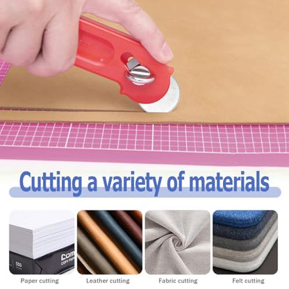 Mesee 10 Pieces Rotary Cutter Blade Set 28mm Rotary Blades Replacement Refill Round Cutting Blades Quilting Tool Accessory for Scrapbooking Sewing Fabric Paper Arts Crafts