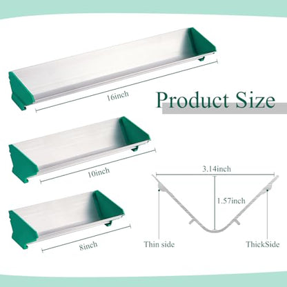 Zonon 3 Pcs Dual Edge Aluminum Emulsion Scoop Coater for Silk Screen Printing Coating Tool 8'' 10'' 16'', Screen Printing Supplies, 3 Sizes
