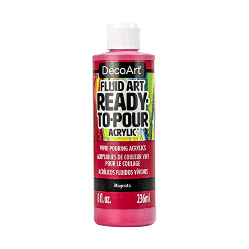Deco Art DecoArt FluidArt Ready-To-Pour Acrylic Paint 8oz-Magenta - color: Magenta