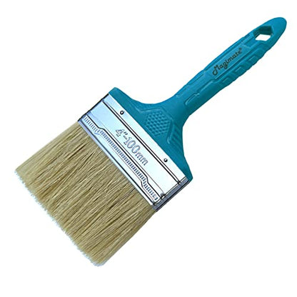 Magimate Stain Brush 4-inch Chip Brush Wide Flat Bristle Paint Brush for Painting Walls, Cabinets, House Touch-ups and dust Cleaning Teal - size: 4-inch (Single)