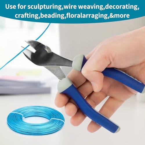 12 Gauge Aluminum Craft Wire for Jewelry Making, 32.8FT Bendable Metal Wirefor Bonsai Armature(Lake Blue) - color: Lake Blue