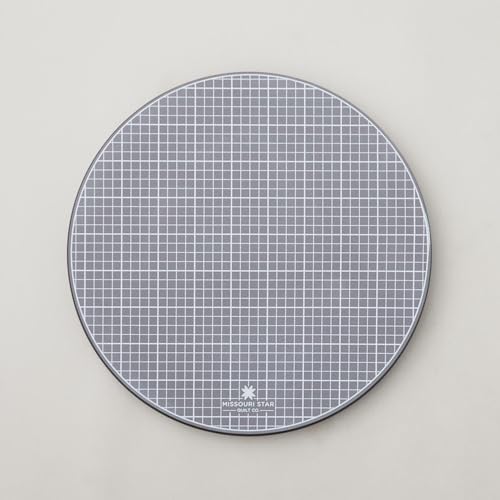 Missouri Star 10" Rotating Self-Healing Cutting Mat – 360° Swivel Quilting Mat for Trimming, Squaring, Fussy Cutting & Sewing Projects