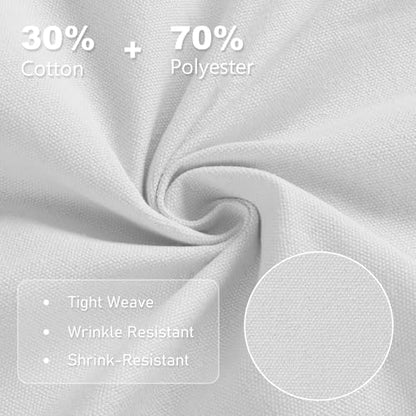 12oz Heavy Duty Canvas Fabric, 59" W Natural Cotton Duck Cloth 3 Yards - color: White, size: Pre Cut - 3 Yards