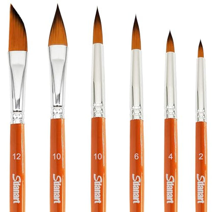 Sdanart Watercolor Brushes Professional,6 PCS Watercolor Paint Brushes