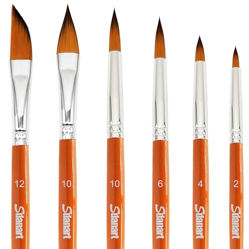Sdanart Watercolor Brushes Professional,6 PCS Watercolor Paint Brushes