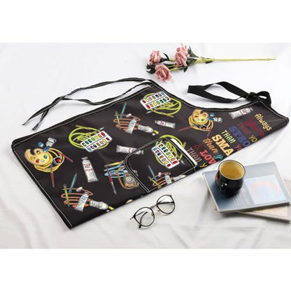 MBMSO Painting Artist Apron with Pockets Artist Painter Gifts Art Lover Gift for Art Teacher Student Painter Apron Waterproof - color: Braver Art Apron-b2