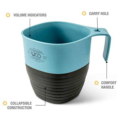 UCO Collapsible Camp Cup for Camping, Backpacking, and Hiking, 12 Ounces - color: Classic Blue